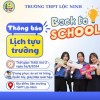 Thông báo lịch tựu trường